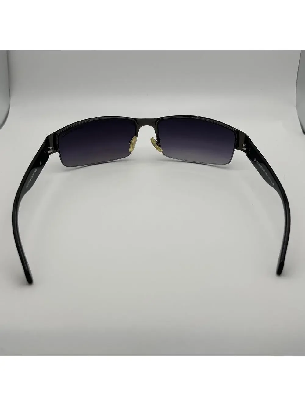 Emporio Armani Black Semi-Rimless Sunglasses